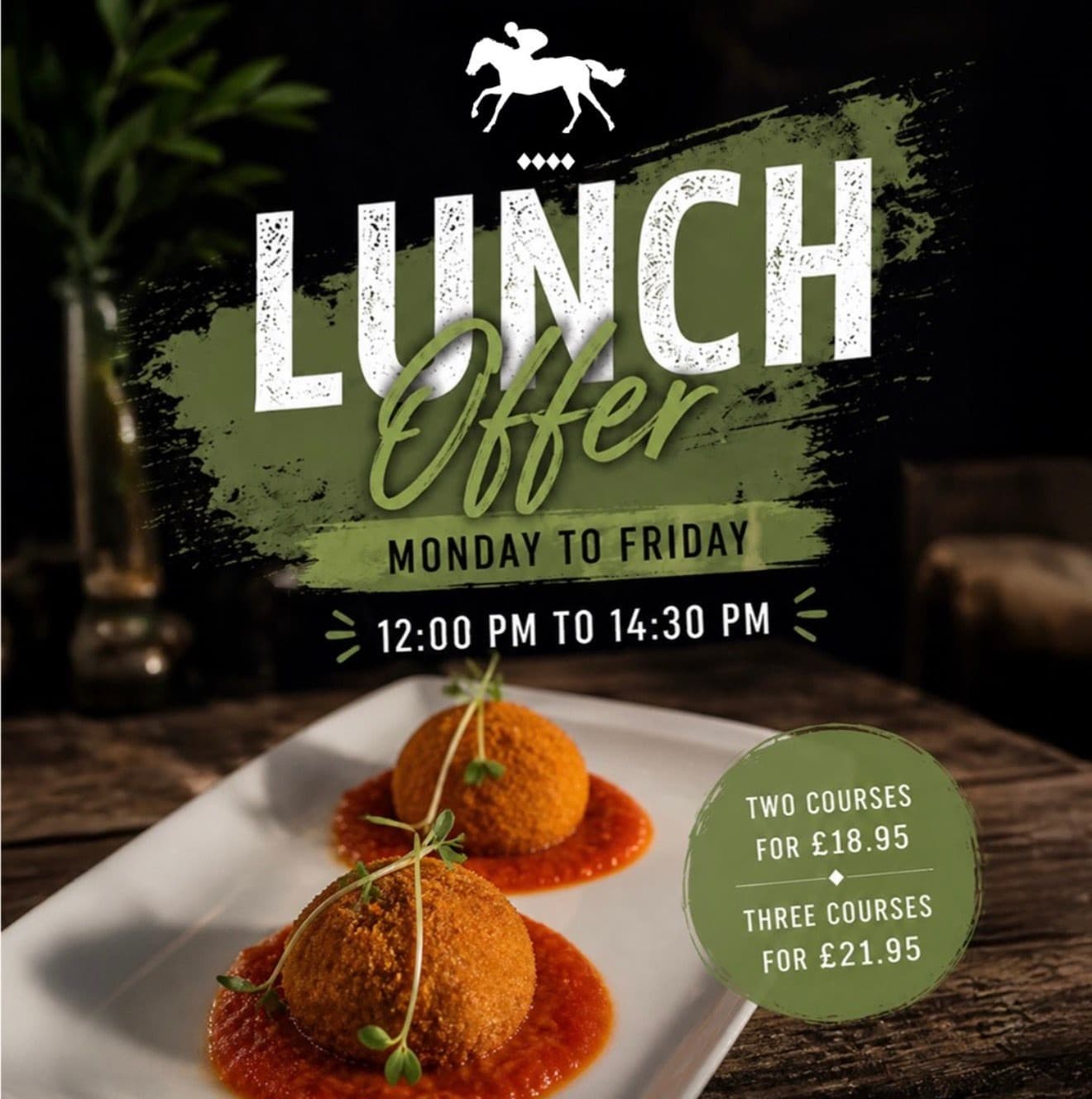 Lunch offer at The Derby Inn