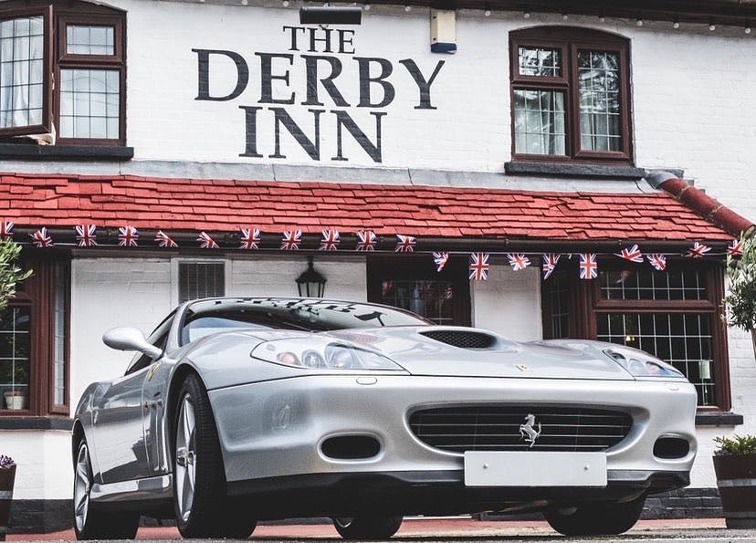A nice car in front of The Derby Inn